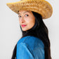 1970s Wide-Brimmed Straw Woven Western Style Summer Sun Hat