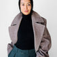 1950s - 1960s Taupe Heavy Leather Button Belted Wool Trench Overcoat