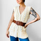 1970s Soft Butter Cream Cable Knit Cotton Blend Knit Vest - Sz. S/M