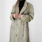 1980s - 1990s Tan Wool-Lined Relaxed Trench-Style Fall Duster