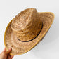 1970s Wide-Brimmed Straw Woven Western Style Summer Sun Hat