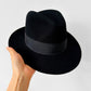 Bailey Of Hollywood Black Felt Wool Fully Lined Gangster Fedora