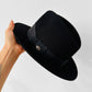 Bailey Of Hollywood Black Felt Wool Fully Lined Gangster Fedora