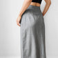 1960s Grey A-line Split Front Wool Skirt - Sz. Sm