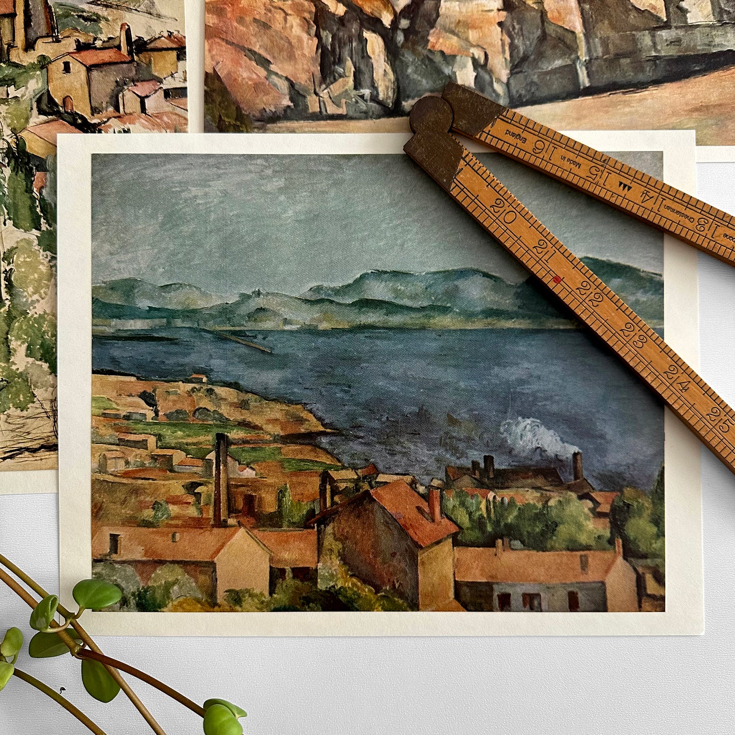 1950s Cezanne Harry N. Abrams New York Fine Art Print Scenic French Seaside Countryside Art Plate