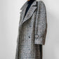 1960s Grey Brown Wool Tweed Picadilly Canada Belted Overcoat - Sz. L/XL