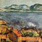 1950s Cezanne Harry N. Abrams New York Fine Art Print Scenic French Seaside Countryside Art Plate