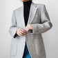 1970s Grey EATON Wool Tweed Fitted Blazer Jacket - Sz. Small