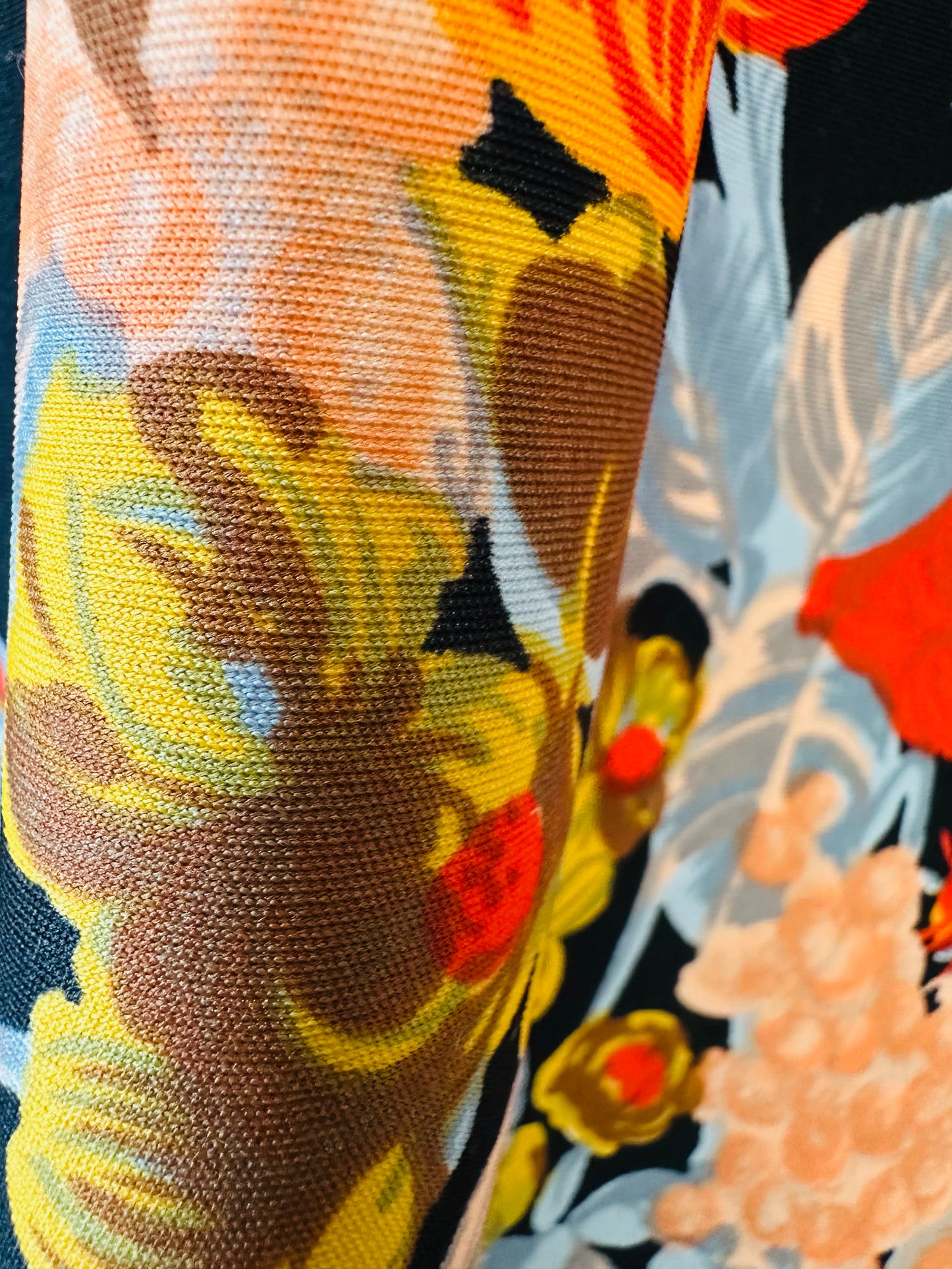 Vintage 1970s Long Black Floral Patterned Skirt - Sz. S/M (Copy) (Copy)