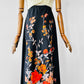 Vintage 1970s Long Black Floral Patterned Skirt - Sz. S/M (Copy) (Copy)