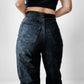 1990s Black High-Waisted Fitted Suede Leather Pant - Sz. Small