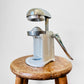 1960s Enamelled Metal and Steel White and Grey Hand-Press Juicer