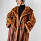 1950s - 1960s Holts Renfrew Bell Sleeved Aline Toffee Toned Lined Fur Jacket