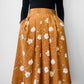 1970s - 1980s Caramel Floral Skirt - Sz. Sm