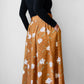 1970s - 1980s Caramel Floral Skirt - Sz. Sm