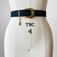 1990s Black Fabric Gold-Toned Buckle Tassel Metal Buckle Belt - 30.5 - 34.5 inch waistx