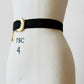 1990s Black Fabric Gold-Toned Buckle Tassel Metal Buckle Belt - 30.5 - 34.5 inch waistx