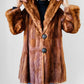 1950s - 1960s Holts Renfrew Bell Sleeved Aline Toffee Toned Lined Fur Jacket