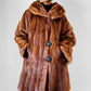 1950s - 1960s Holts Renfrew Bell Sleeved Aline Toffee Toned Lined Fur Jacket