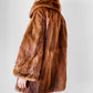 1950s - 1960s Holts Renfrew Bell Sleeved Aline Toffee Toned Lined Fur Jacket