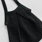 Vintage 1970s Black Woven Bag