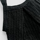 Vintage 1970s Black Woven Bag