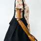 Vintage 1970s Black Woven Bag