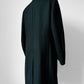 Hunter Green Double-Breasted Heavy Wool Military Trench Overcoat - Sz. M/L