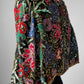 1980s Multi-Toned Beaded Sequins Open-Front Crop Silk Jacket - Sz. M/L