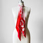 1960s Red and White Vera Polkadot Floral Scarf