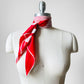 1960s Red and White Vera Polkadot Floral Scarf