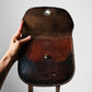 Well-Worn Brown Structured Distressed Leather Turn Lock Crossbody Satchel Bag Purse