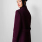 1960s - 1970s Plum Heavy Wool Lined A-line Dress Coat - Sz. Sm