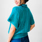 1980s Tealy Turquoise Kimono Style Delicate Knit Sleeveless Top - Sz. S/M