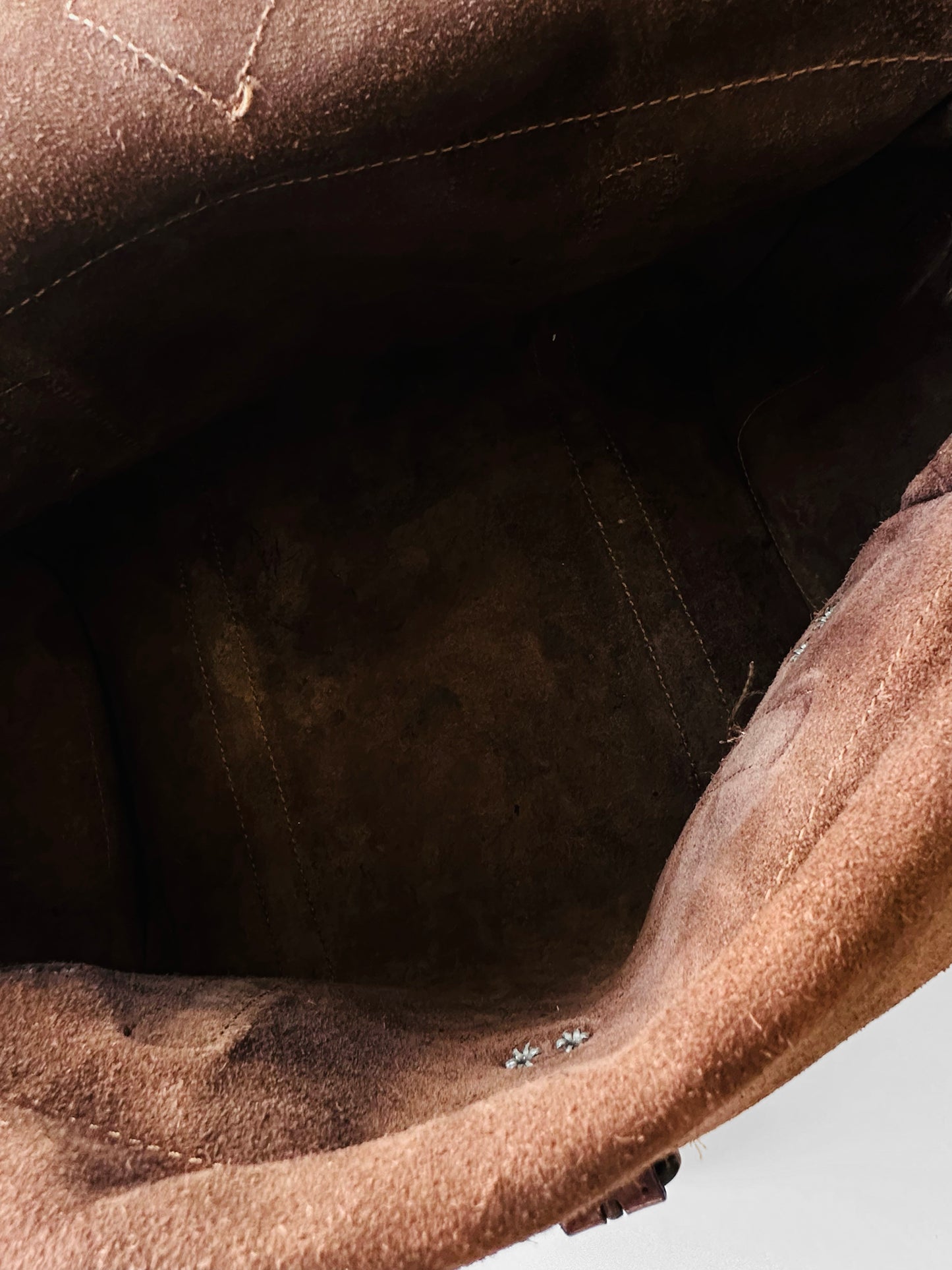Late 20th Century Brown Well-Worn Buttery Soft Leather Top Handle Shoulder Bag