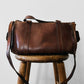 Late 20th Century Brown Well-Worn Buttery Soft Leather Top Handle Shoulder Bag