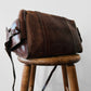 Late 20th Century Brown Well-Worn Buttery Soft Leather Top Handle Shoulder Bag