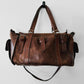 Late 20th Century Brown Well-Worn Buttery Soft Leather Top Handle Shoulder Bag