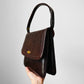 1960s Brown Made in Montreal Textured Faux Leather Turn Locking Adjustable Strap Purse