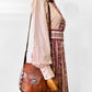 1970s Brown Floral Motif Tooled-Leather Purse