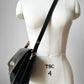 Black Structured High-Quality Leather Turn Locking Adjustable Handle Handbag Purse