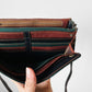 1990s Green Black Rust Brown Buttery Soft Leather Travel Wallet Organizer Crossbody Purse