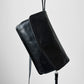 1990s Black Butter Soft Leather Travel Organizer Wallet Crossbody Wristlet Bag Purse