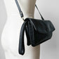 1990s Black Butter Soft Leather Travel Organizer Wallet Crossbody Wristlet Bag Purse