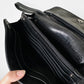 1990s Black Butter Soft Leather Travel Organizer Wallet Crossbody Wristlet Bag Purse