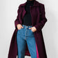 1960s - 1970s Plum Heavy Wool Lined A-line Dress Coat - Sz. Sm