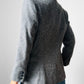 1960s Grey Single Button Tweed Wool Tapered Waist Jacket - Sz. S