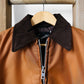 1980s Made in Canada Rust Brown Zip-Front Quilted Corduroy Collar Jacket