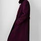 1960s - 1970s Plum Heavy Wool Lined A-line Dress Coat - Sz. Sm