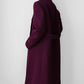 1960s - 1970s Plum Heavy Wool Lined A-line Dress Coat - Sz. Sm